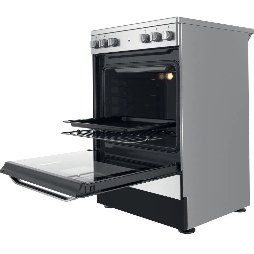 Hotpoint HS67V5KHX/UK Ceramic Electric Cooker with Single Oven