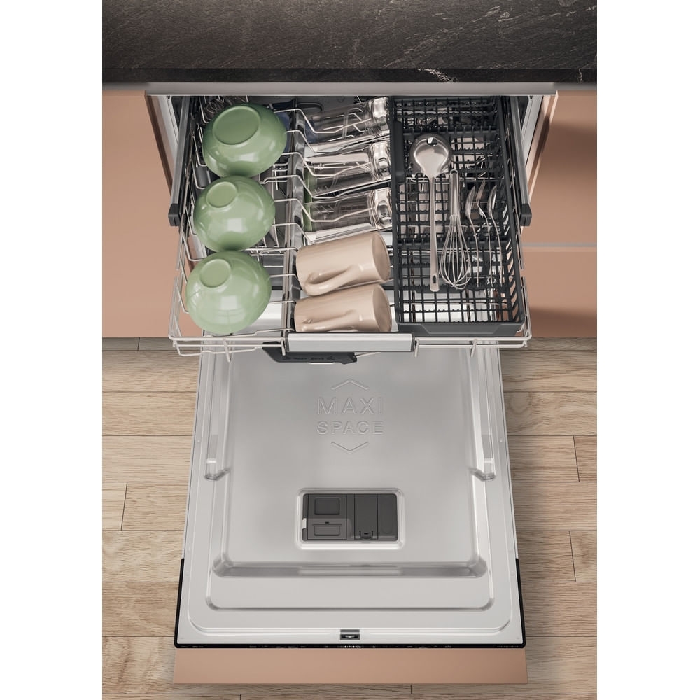 Hotpoint Hydroforce H8IHT59LSUK Fully Integrated Dishwasher, 14 Place Settings, B Rated