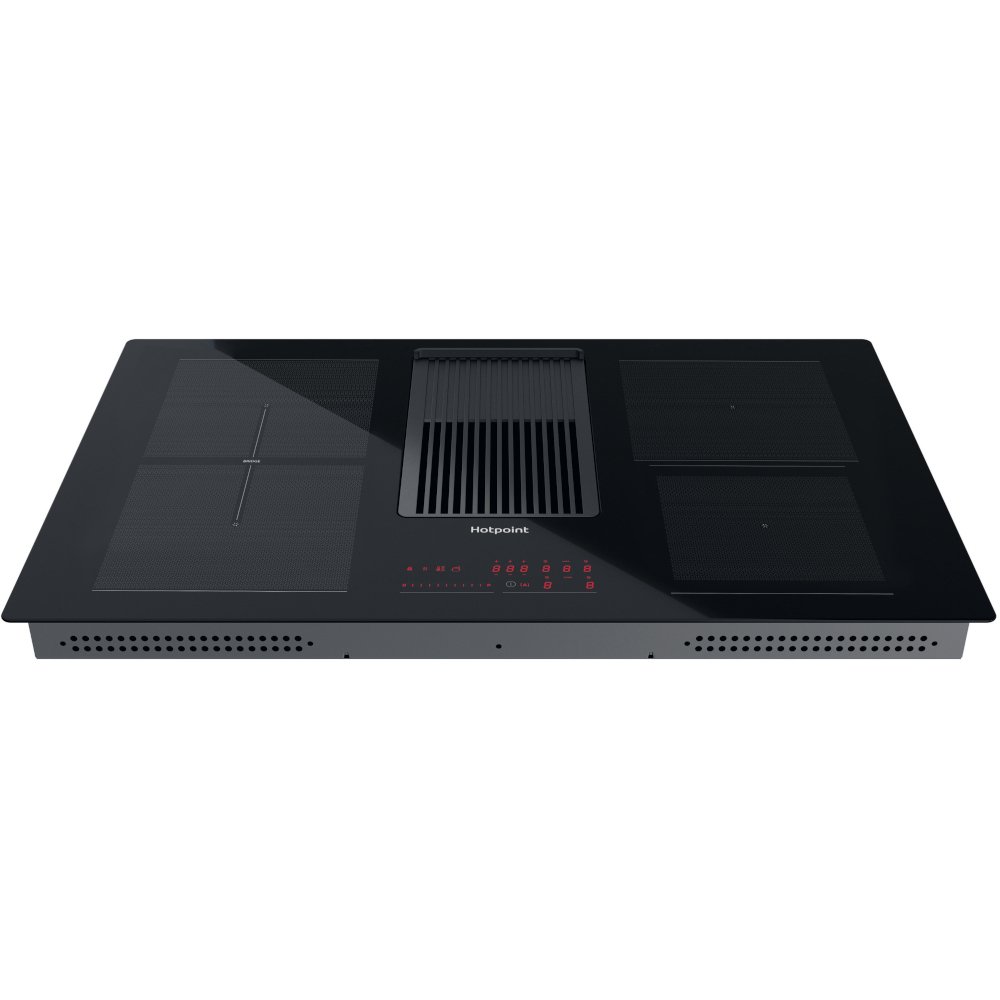 Hotpoint PVH 92 B K/F KIT 83cm Vented Hob, Black, A Rated