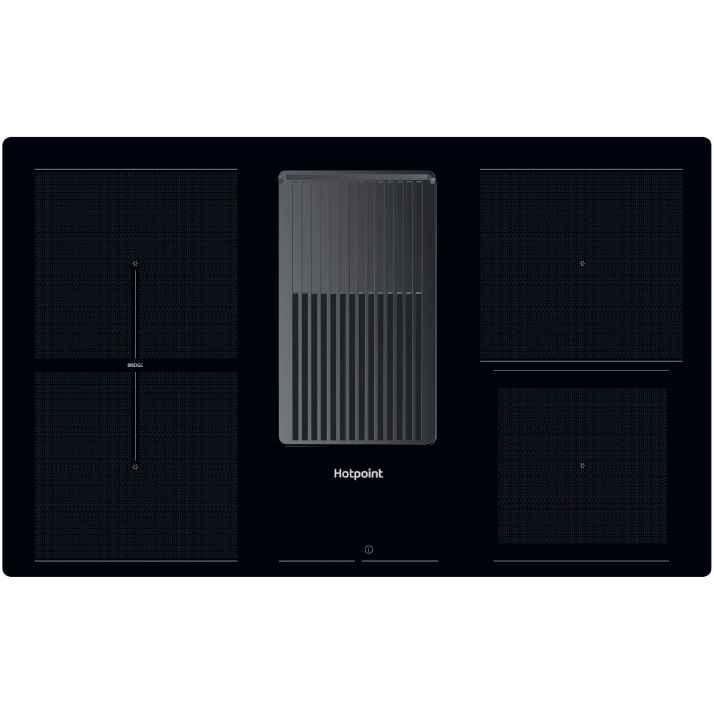 Hotpoint PVH 92 B K/F KIT 83cm Vented Hob, Black, A Rated