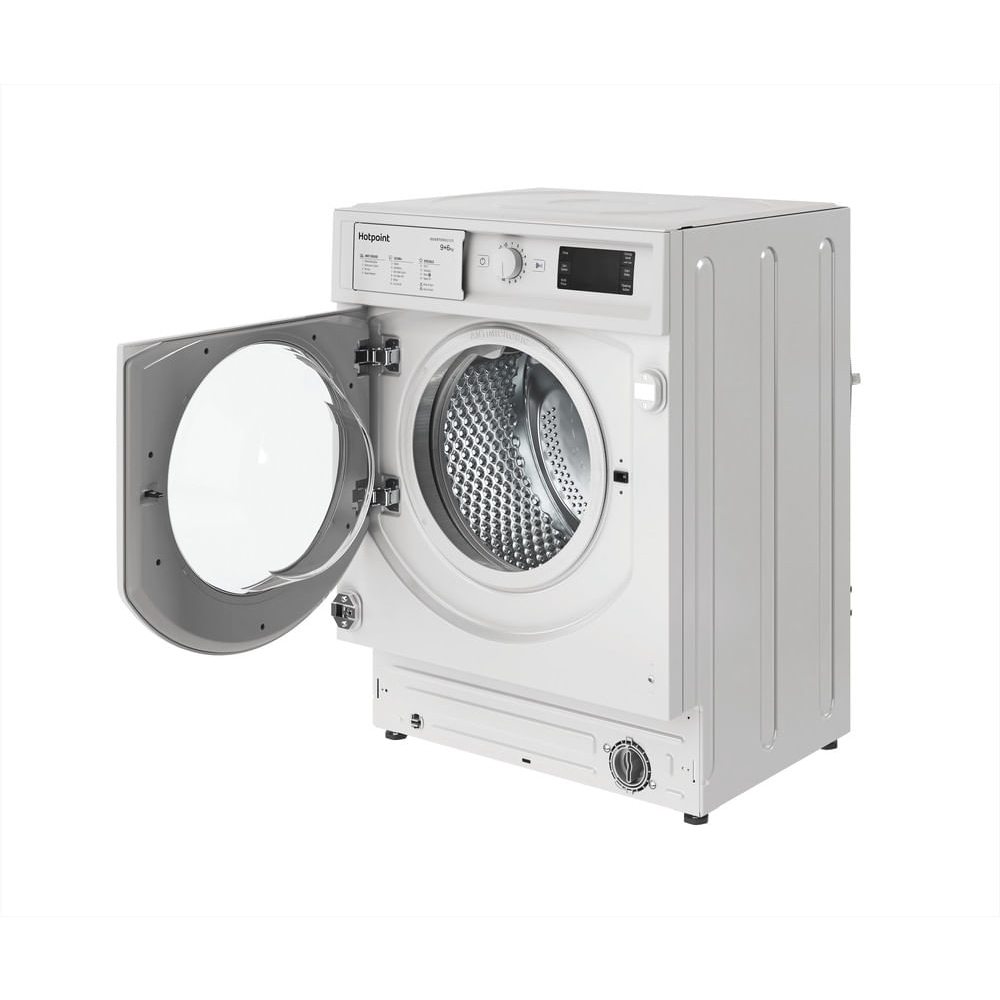 Hotpoint BIWDHG961485UK Integrated Washer Dryer, 9kg/6kg, 1400 Spin, White, D Rated