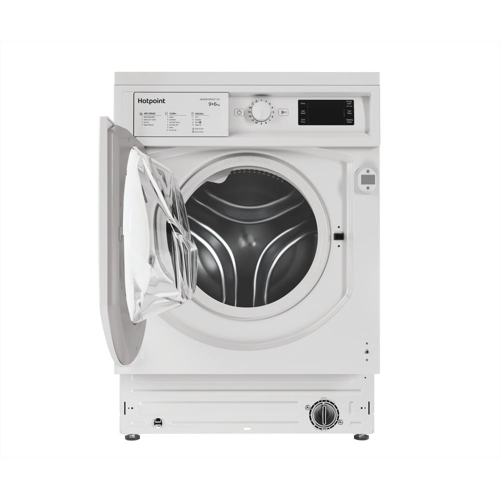 Hotpoint BIWDHG961485UK Integrated Washer Dryer, 9kg/6kg, 1400 Spin, White, D Rated