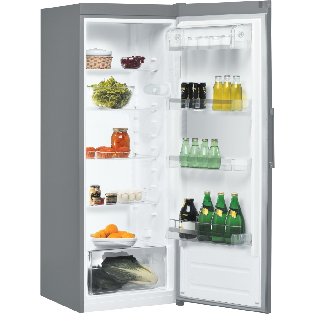 Indesit SI62S Tall Larder Fridge, Silver, E Rated