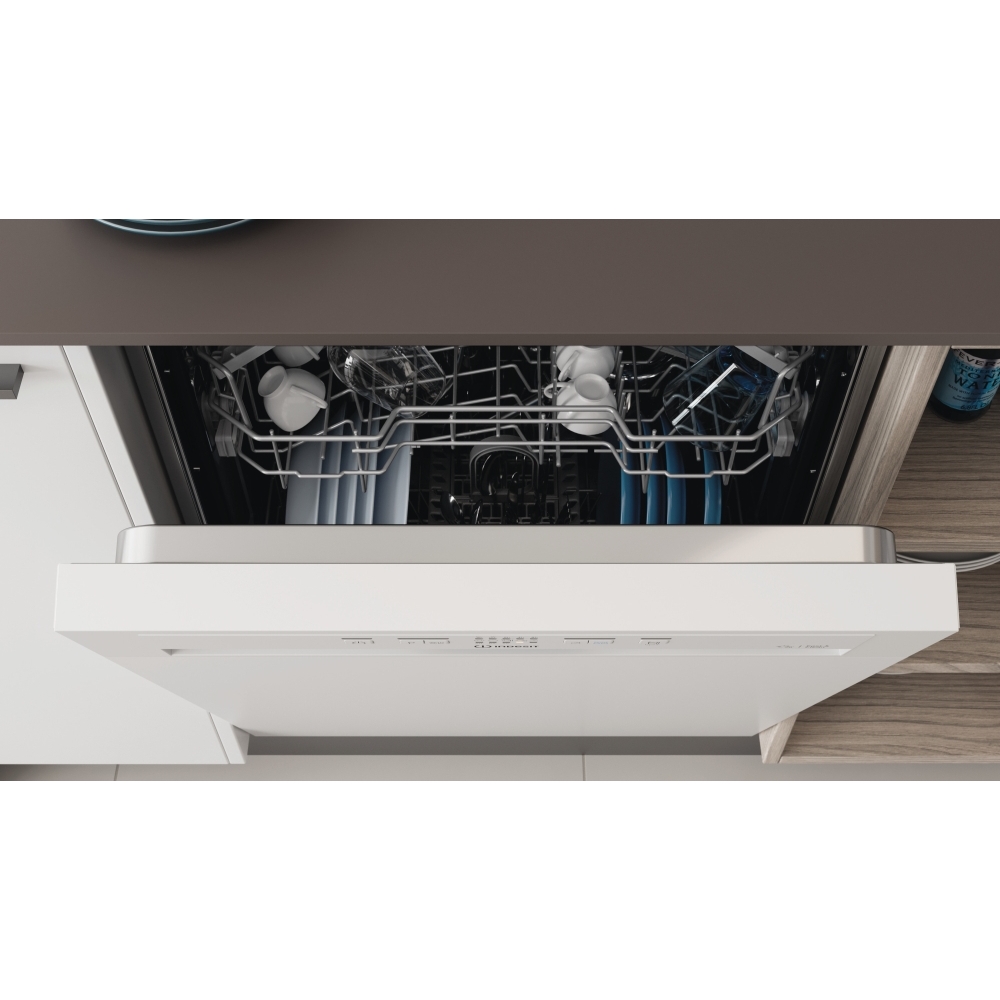 Indesit I3BL626UK Semi Integrated Dishwasher, 14 Place Settings, E Rated