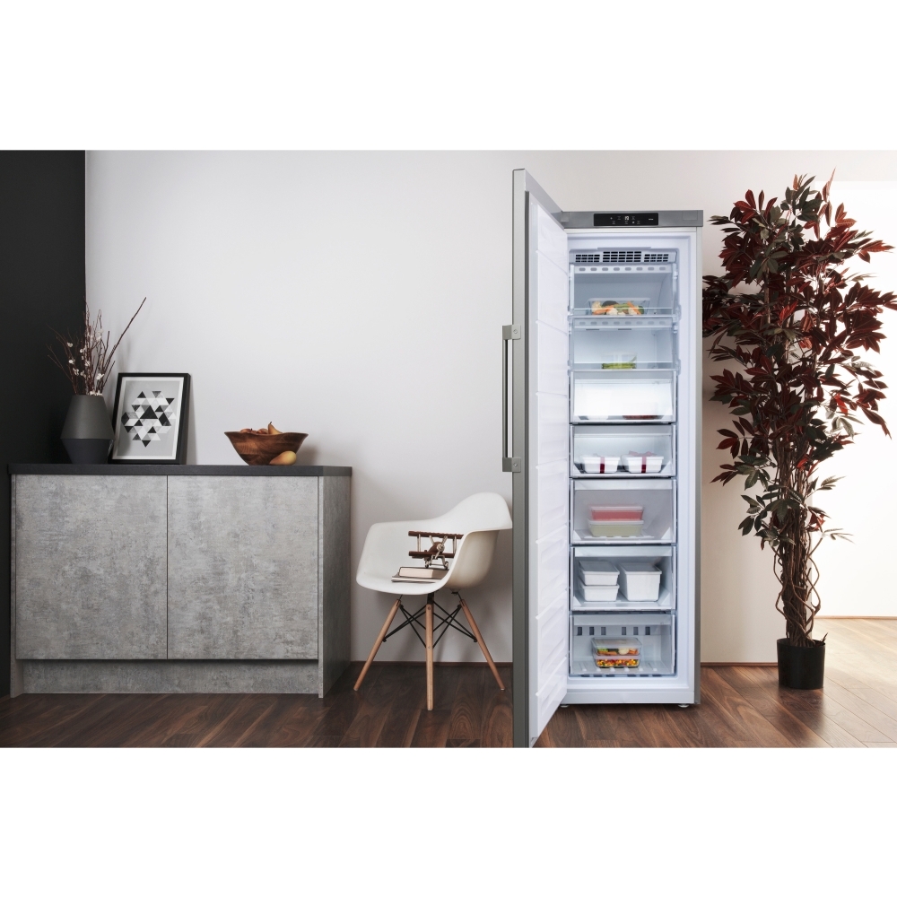 Hotpoint UH8F2CGUK Frost Free Tall Freezer, Grey, E Rated