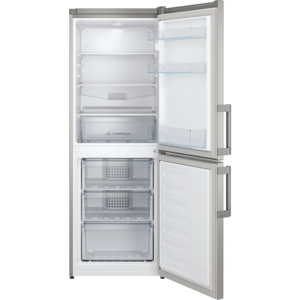 Indesit IB55532SUK Low Frost Fridge Freezer, 60/40, Silver, E Rated