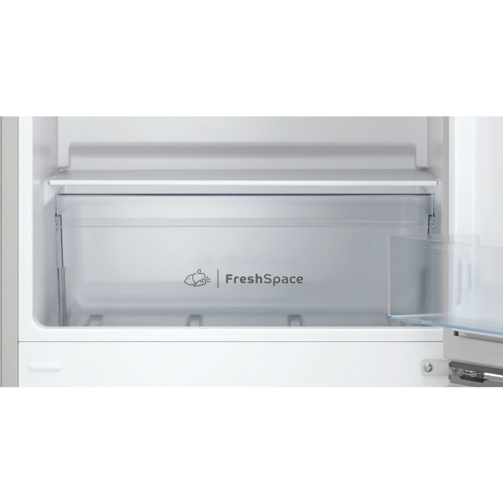 Indesit IB55532SUK Low Frost Fridge Freezer, 60/40, Silver, E Rated