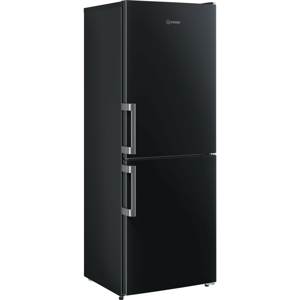 Indesit IB55532BUK Low Frost Fridge Freezer, 50/50, Black, E Rated
