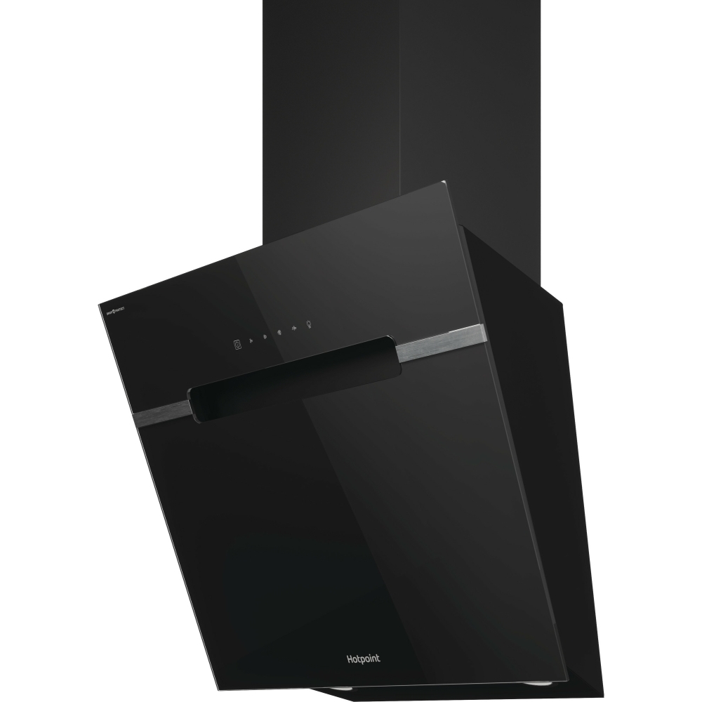 Hotpoint PHVS61FLTDPK 60cm Chimney Cooker Hood, Black, A Rated