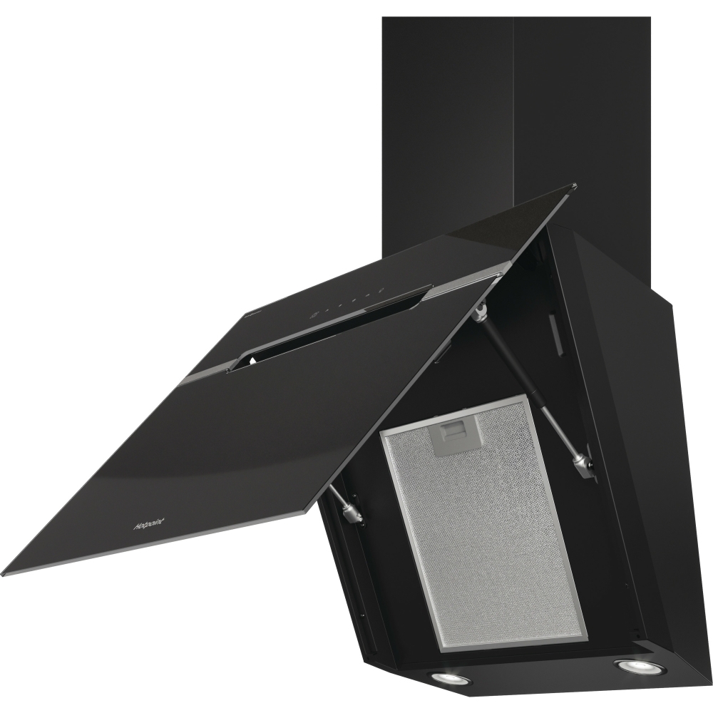 Hotpoint PHVS61FLTDPK 60cm Chimney Cooker Hood, Black, A Rated