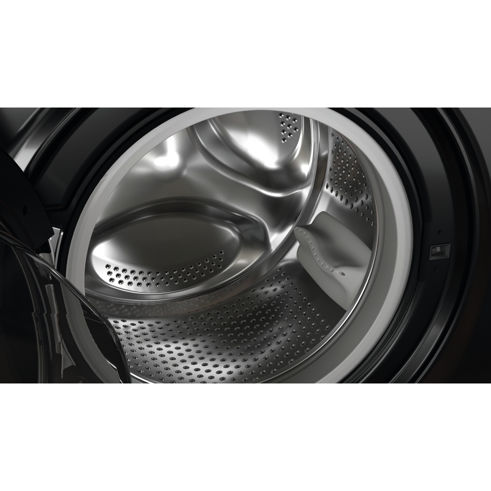 Hotpoint NSWM 7469 BS UK Washing Machine, 7kg, 1400 Spin, Black, A Rated