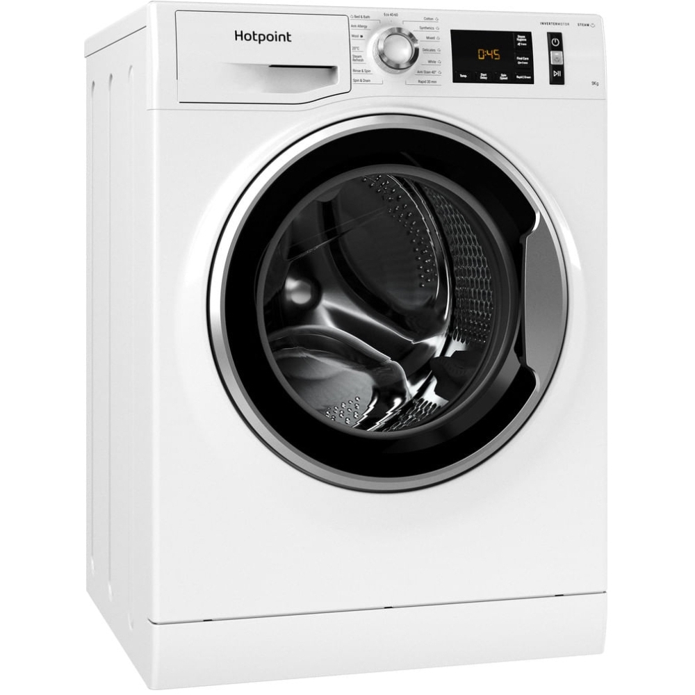 Hotpoint NM11948WSAUK Washing Machine, 9kg, 1300 Spin, White, A Rated
