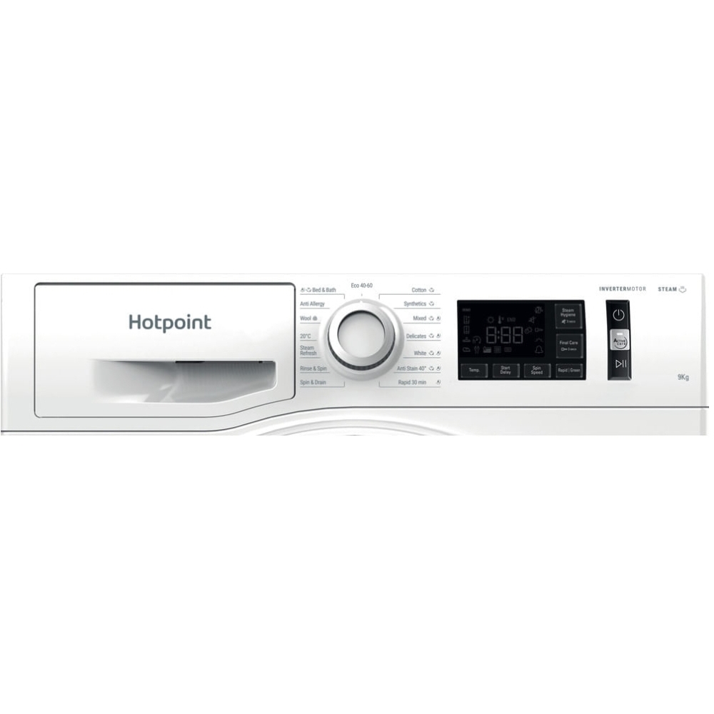 Hotpoint NM11948WSAUK Washing Machine, 9kg, 1300 Spin, White, A Rated