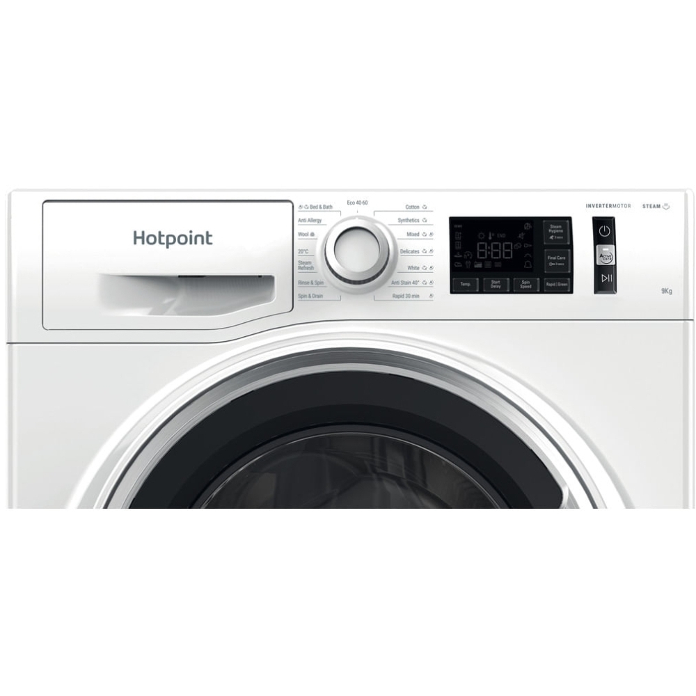 Hotpoint NM11948WSAUK Washing Machine, 9kg, 1300 Spin, White, A Rated