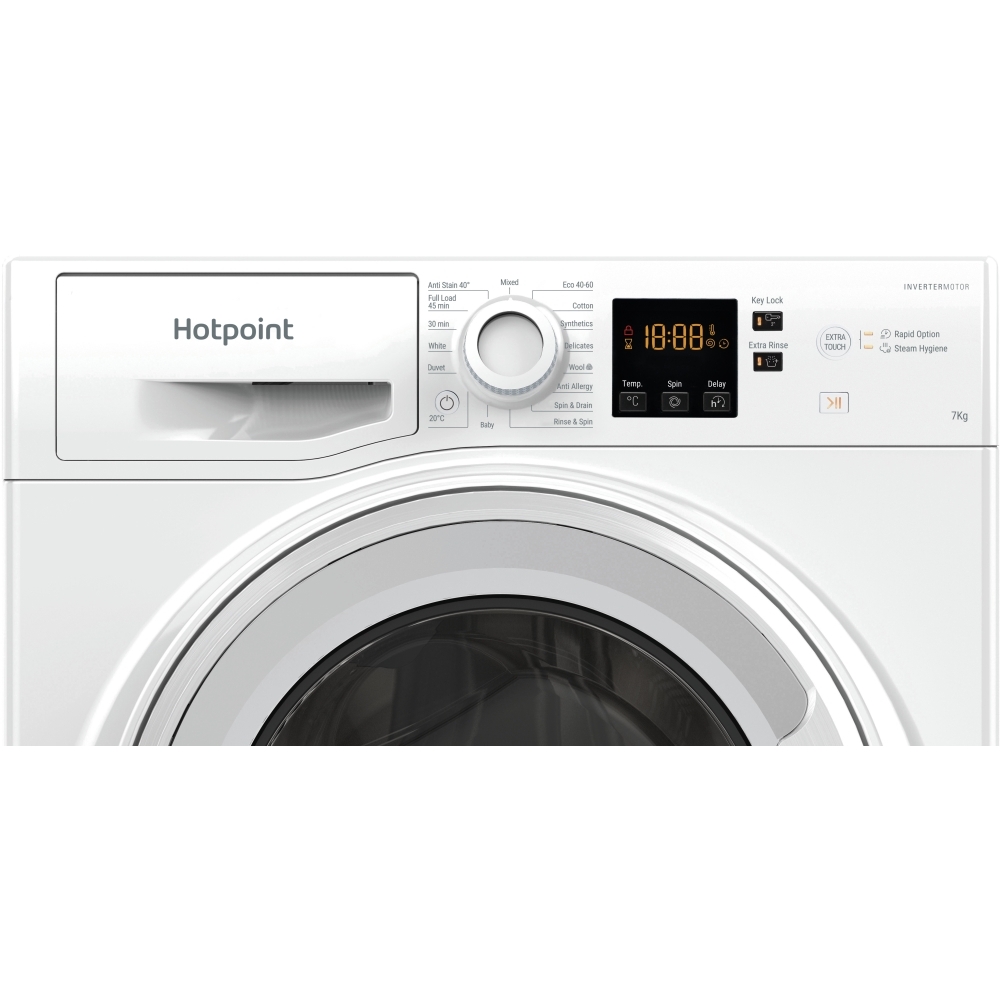 Hotpoint NSWM 7469 W UK Washing Machine, 7kg, 1400 Spin, White, A Rated