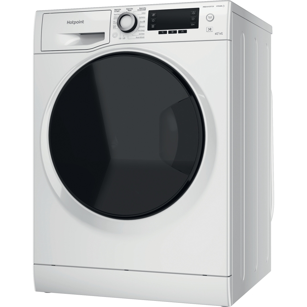 Hotpoint NDD 86448 WDA UK Washer Dryer, 8kg/6kg, 1400 Spin, White, C Rated