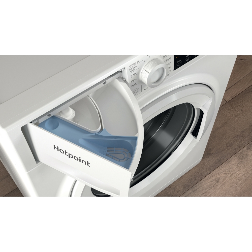 Hotpoint NSWM 846 W UK Washing Machine, 8kg, 1400 Spin, White, A Rated