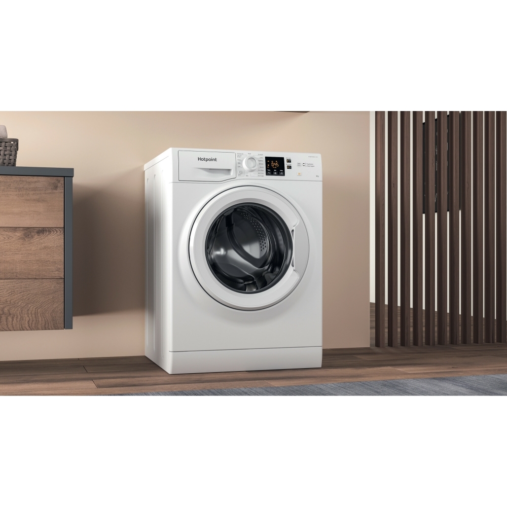 Hotpoint NSWM 846 W UK Washing Machine, 8kg, 1400 Spin, White, A Rated