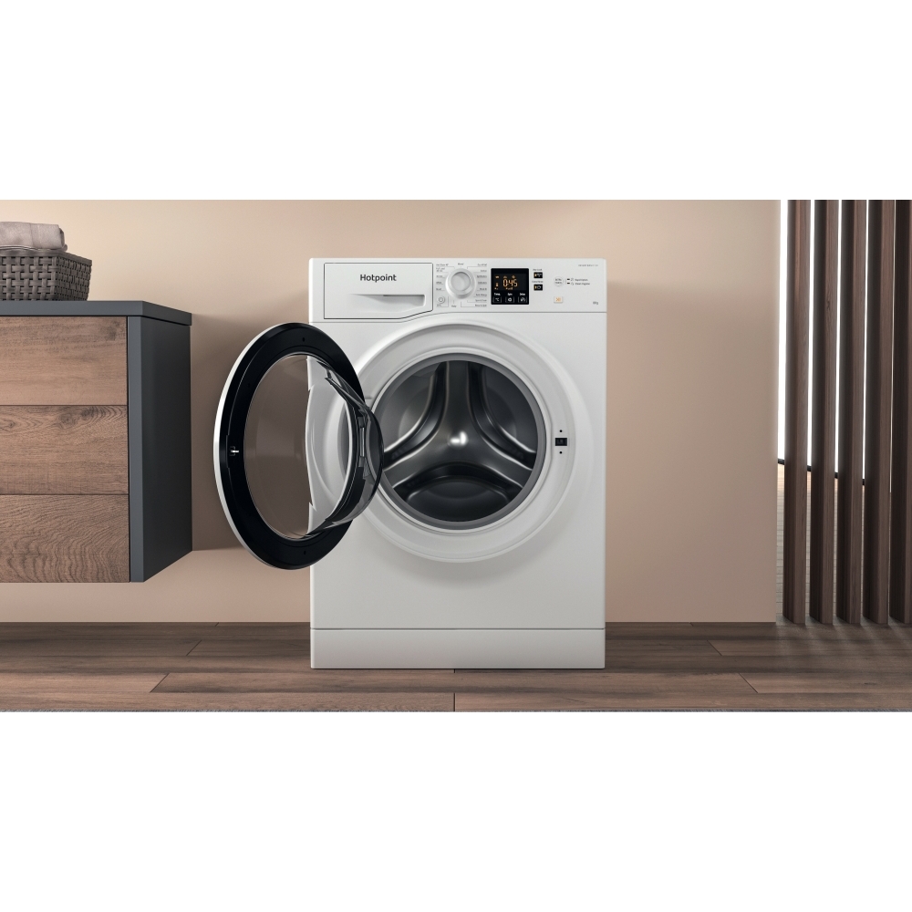 Hotpoint NSWM 846 W UK Washing Machine, 8kg, 1400 Spin, White, A Rated