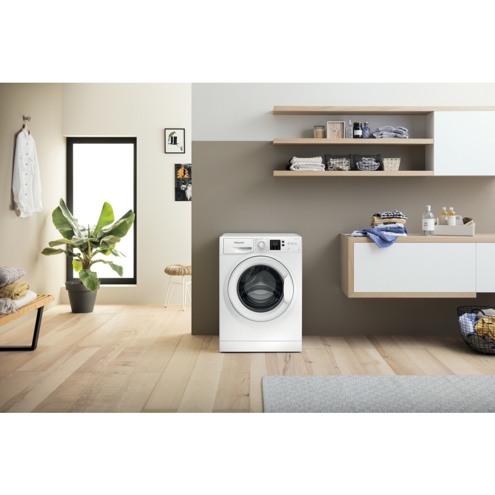 Hotpoint NSWM 846 W UK Washing Machine, 8kg, 1400 Spin, White, A Rated