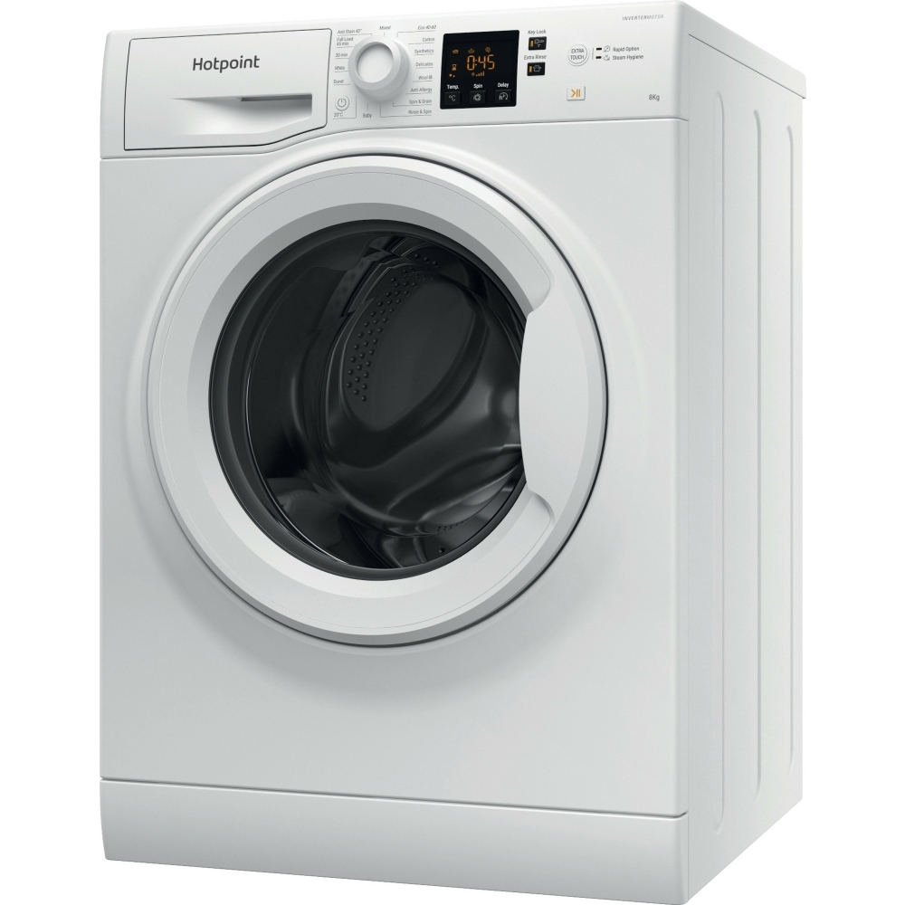 Hotpoint NSWM 846 W UK Washing Machine, 8kg, 1400 Spin, White, A Rated