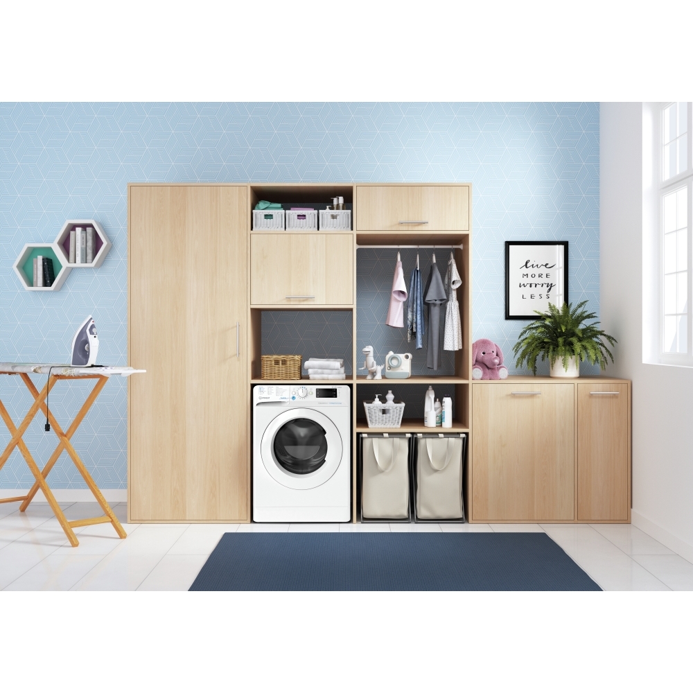 Indesit BDE 96436 WV UK Washer Dryer, 9kg/6kg, 1400 Spin, White, D Rated