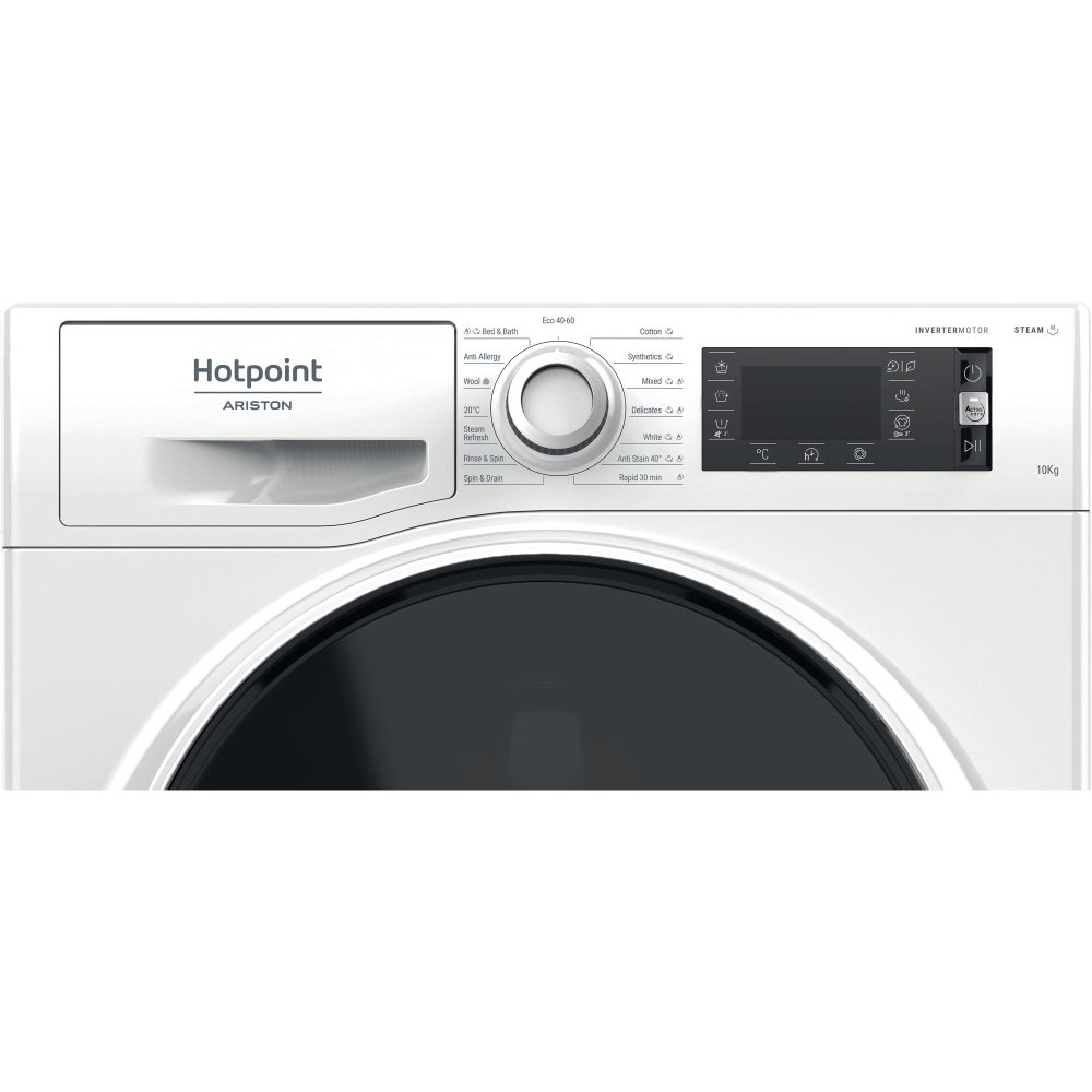 Hotpoint NLCD 1048 WD A UK Washing Machine, 10kg, 1400 Spin, White, A Rated