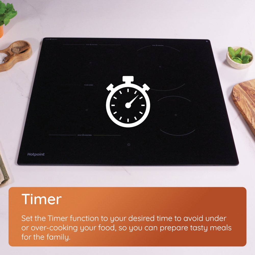 Hotpoint HTX6014DCF 59cm Induction Hob, Black