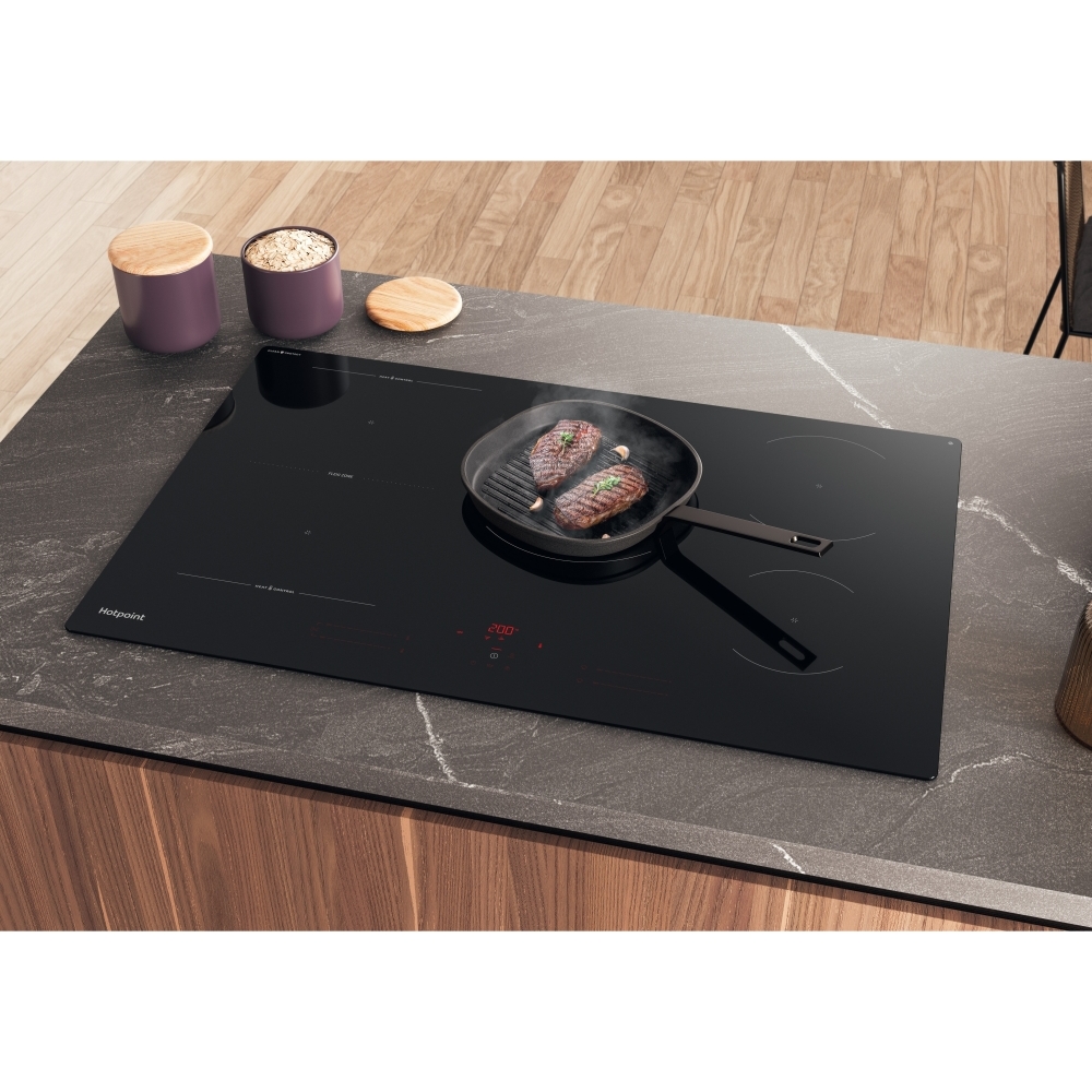 Hotpoint HTX8017DCF2 80cm Induction Hob, Black