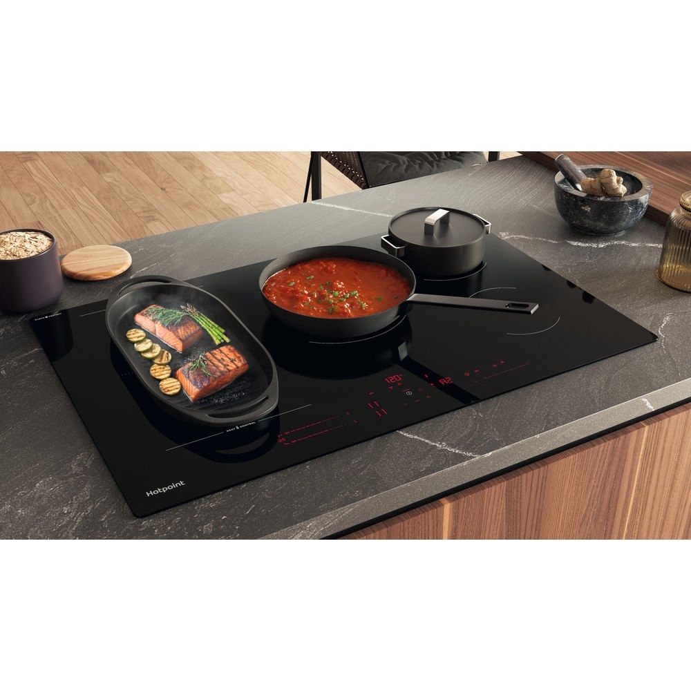 Hotpoint HTX8017DCF2 80cm Induction Hob, Black