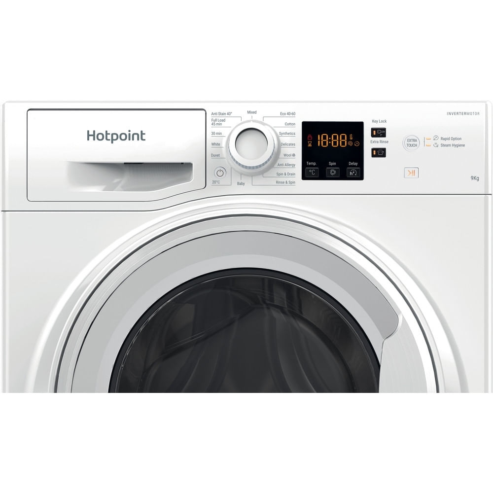 Hotpoint NSWF946WUK Washing Machine, 9kg, 1400 Spin, White, A Rated