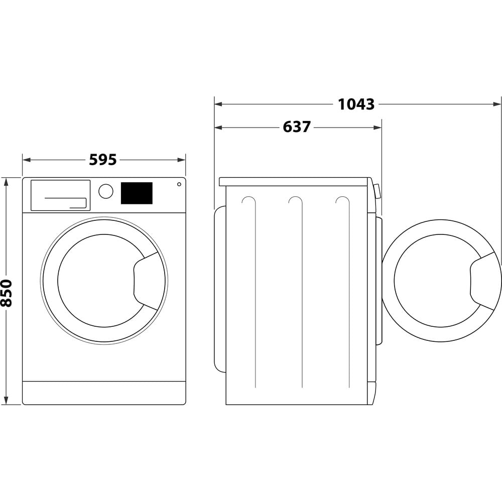Hotpoint NSWF946WUK Washing Machine, 9kg, 1400 Spin, White, A Rated
