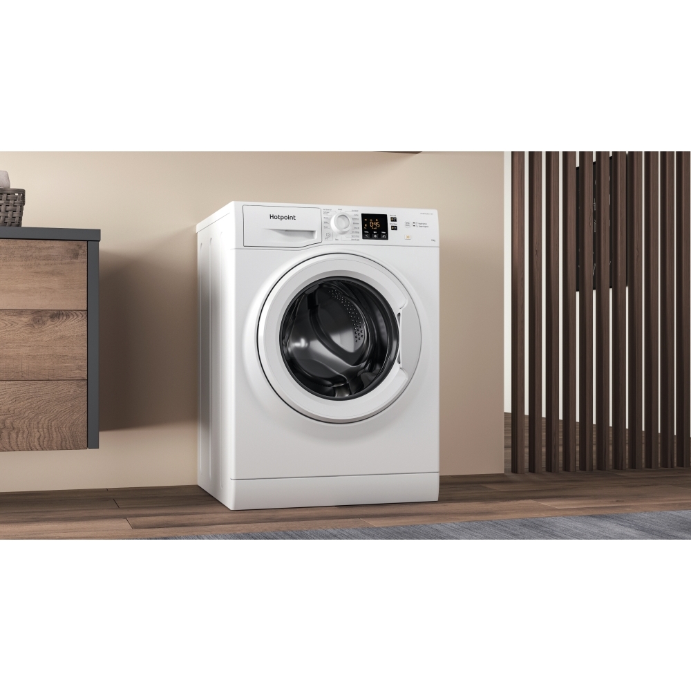 Hotpoint NSWM1046WUK Washing Machine, 10kg, 1400 Spin, White, A Rated