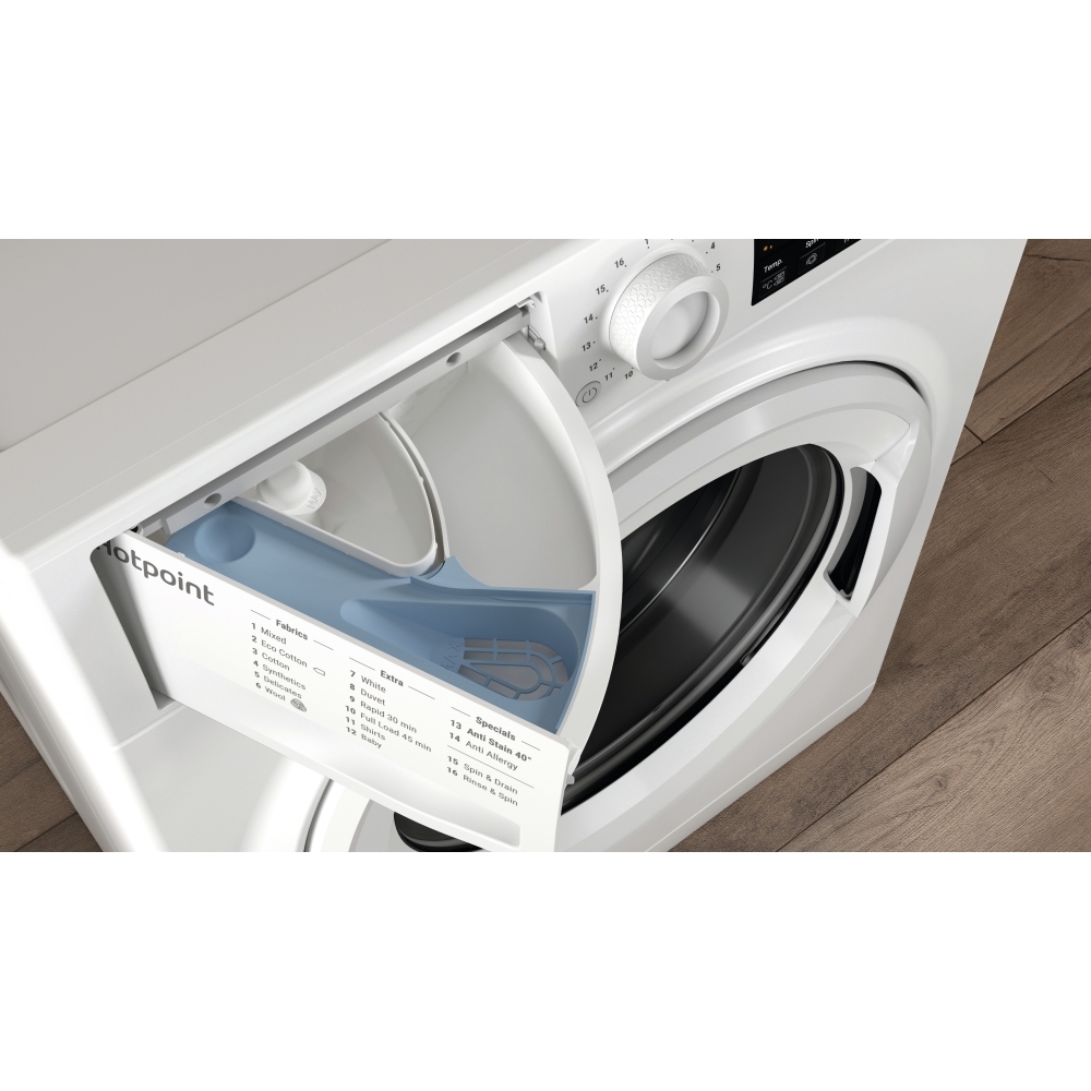 Hotpoint NSWM 946 W UK Washing Machine, 9kg, 1400 Spin, White, A Rated