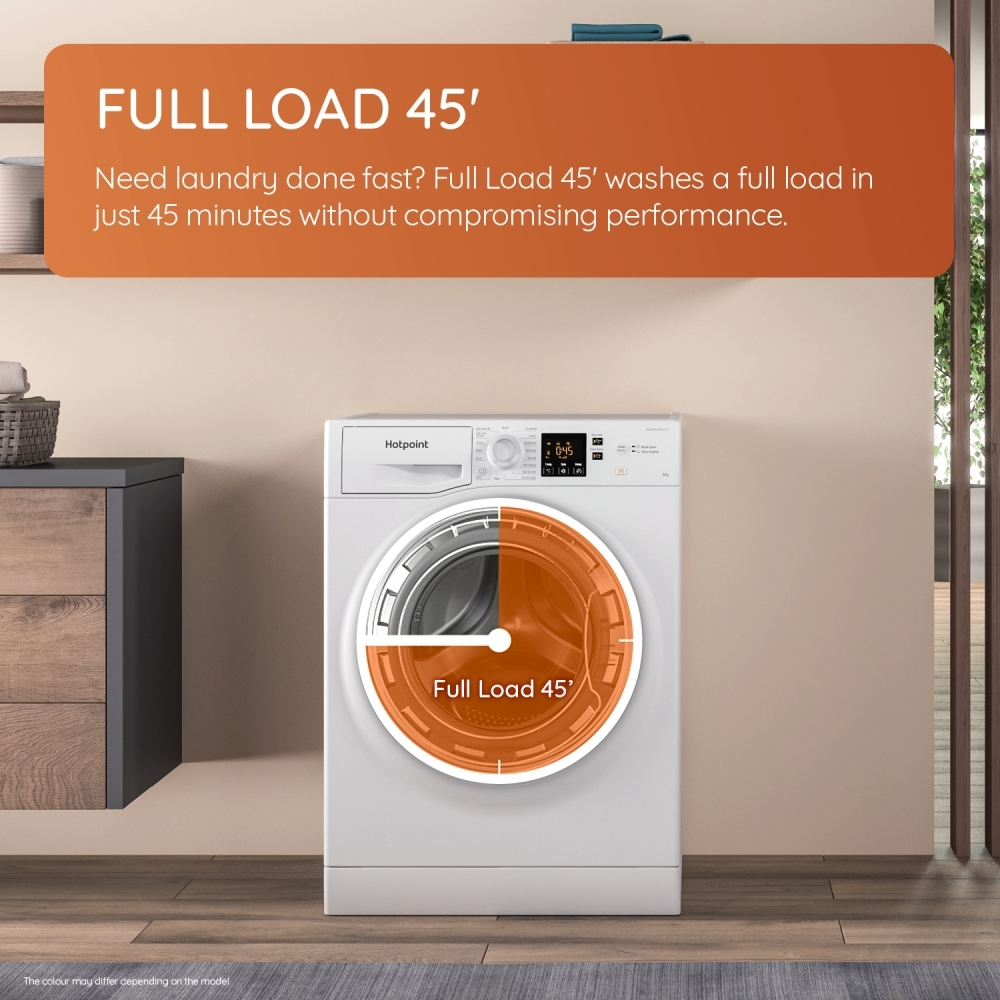 Hotpoint NSWM 946 GG UK Washing Machine, 9kg, 1400 Spin, Grey, A Rated