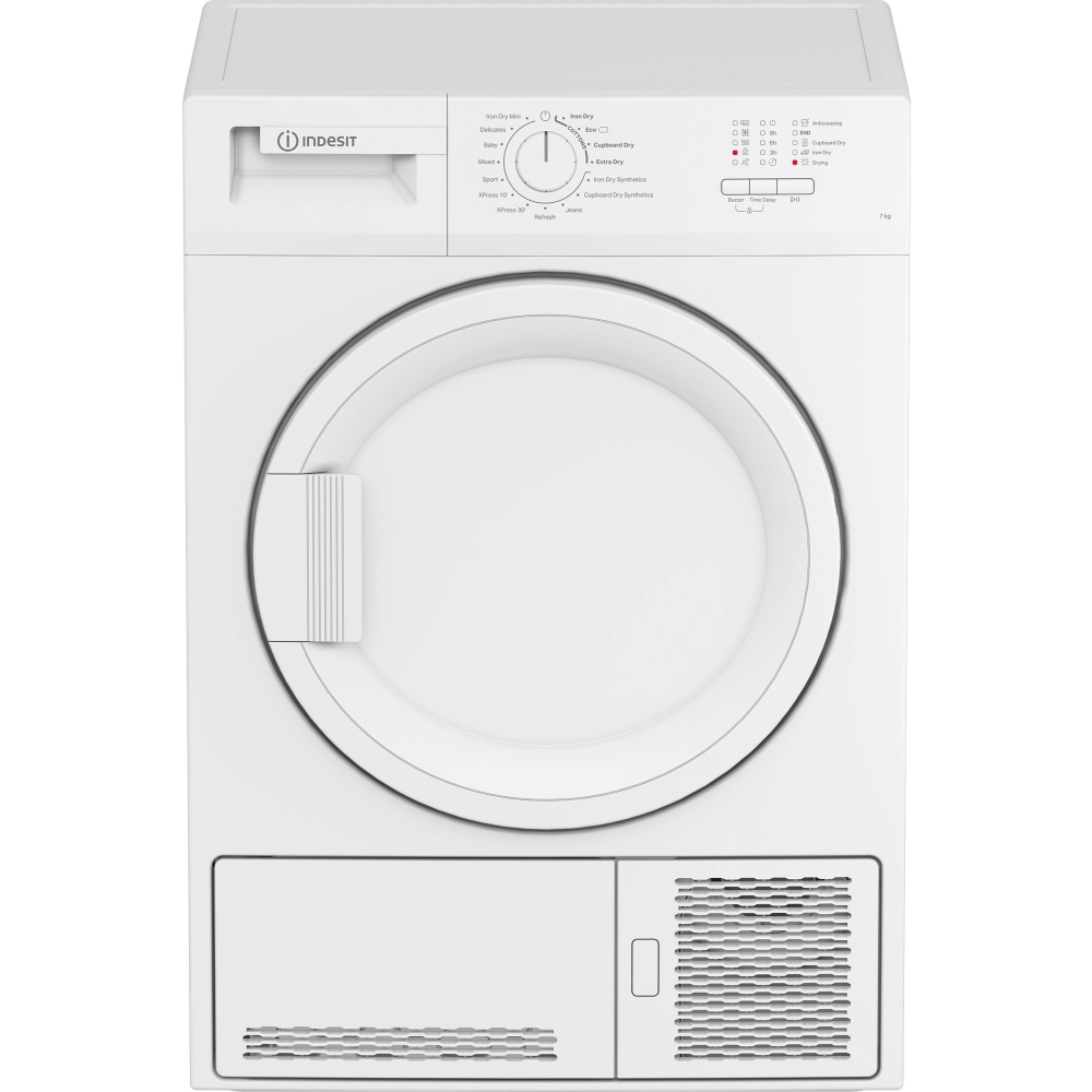 Indesit C YD C82 WWGL UK Condenser Tumble Dryer, 8kg, White, B Rated