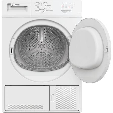 Indesit C YD C72 WWGL UK Condenser Tumble Dryer, 7kg, White, B Rated
