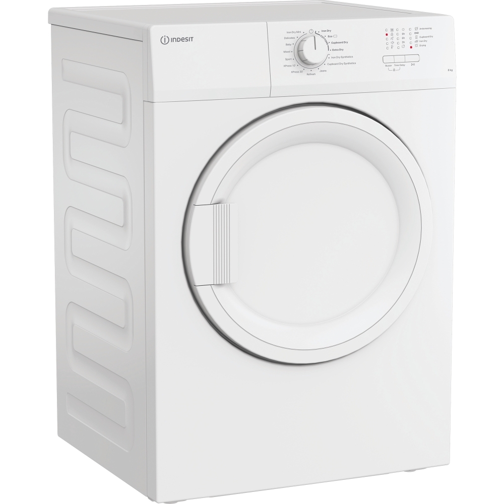 Indesit C YD A81 WWGL UK Vented Tumble Dryer, 8kg, White, C Rated