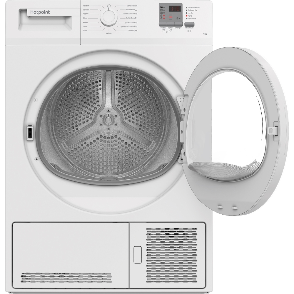 Hotpoint C HD C92 WWGD UK Condenser Tumble Dryer, 9kg, White, B Rated