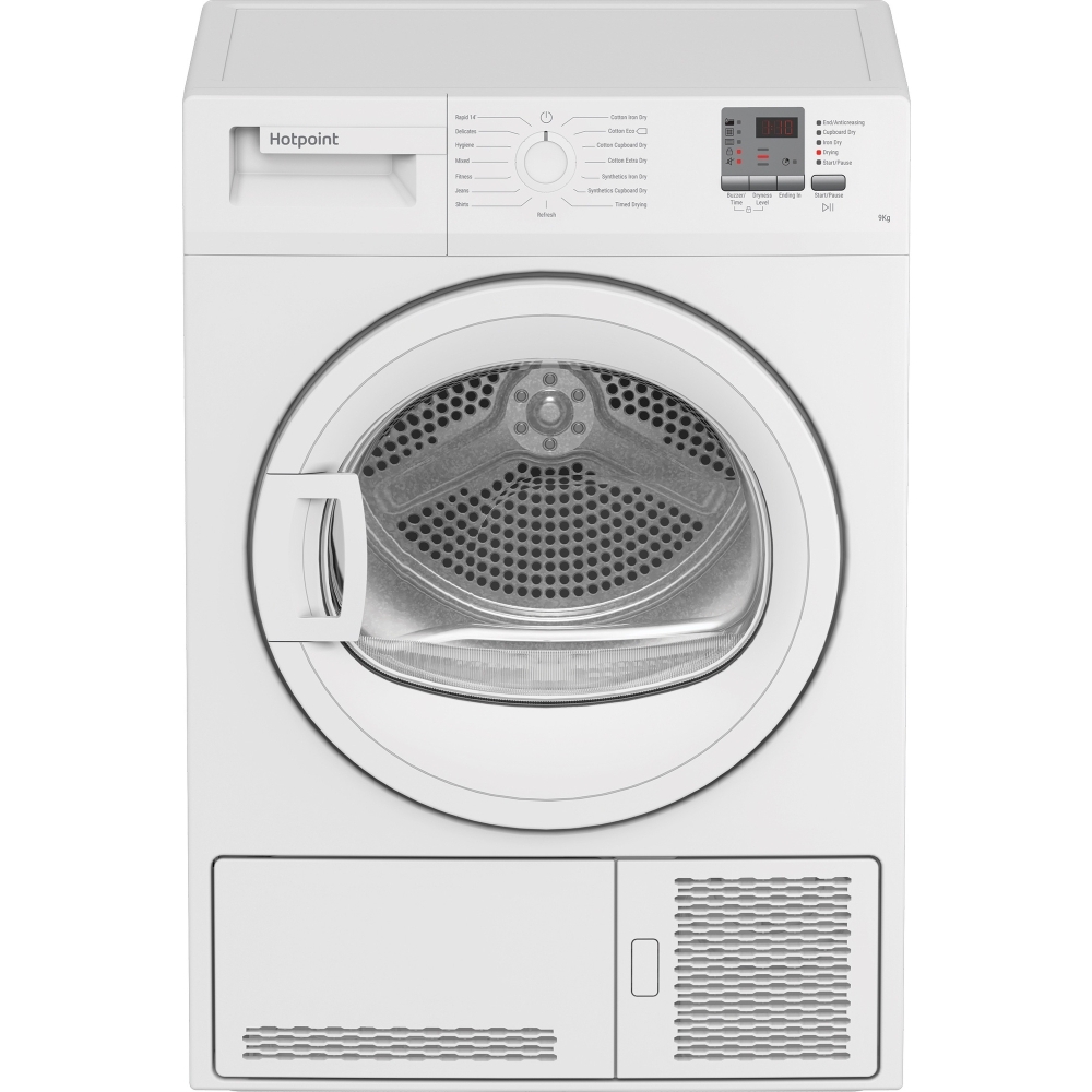 Hotpoint C HD C92 WWGD UK Condenser Tumble Dryer, 9kg, White, B Rated