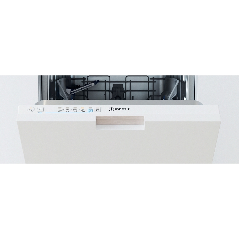 Indesit IN2IE10CS80UK Fully Integrated Slimline Dishwasher, 10 Place Settings, E Rated