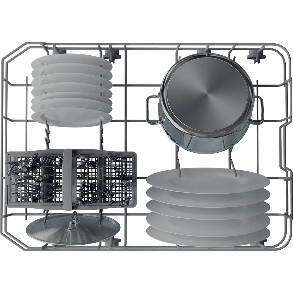 Indesit IN2IE10CS80UK Fully Integrated Slimline Dishwasher, 10 Place Settings, E Rated