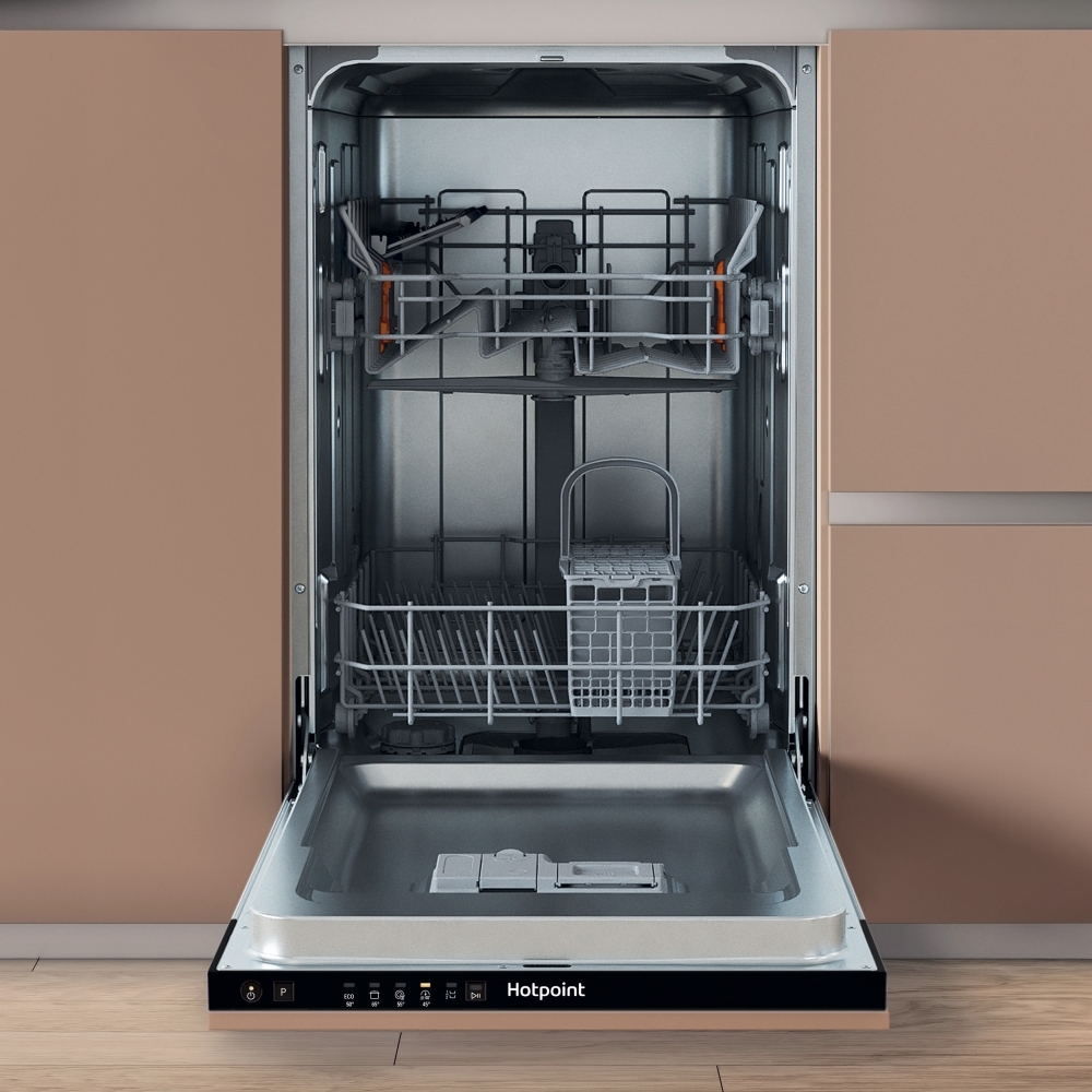 Hotpoint HP2IE10CS80UK Fully Integrated Slimline Dishwasher, 10 Place Settings, E Rated