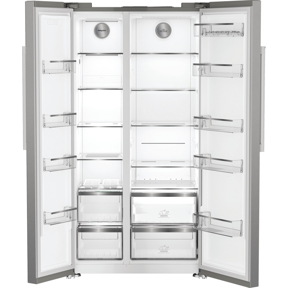 Hotpoint HPG2 6592 XP4UK American Fridge Freezer, Stainless Steel, E Rated,  Non-Plumbed