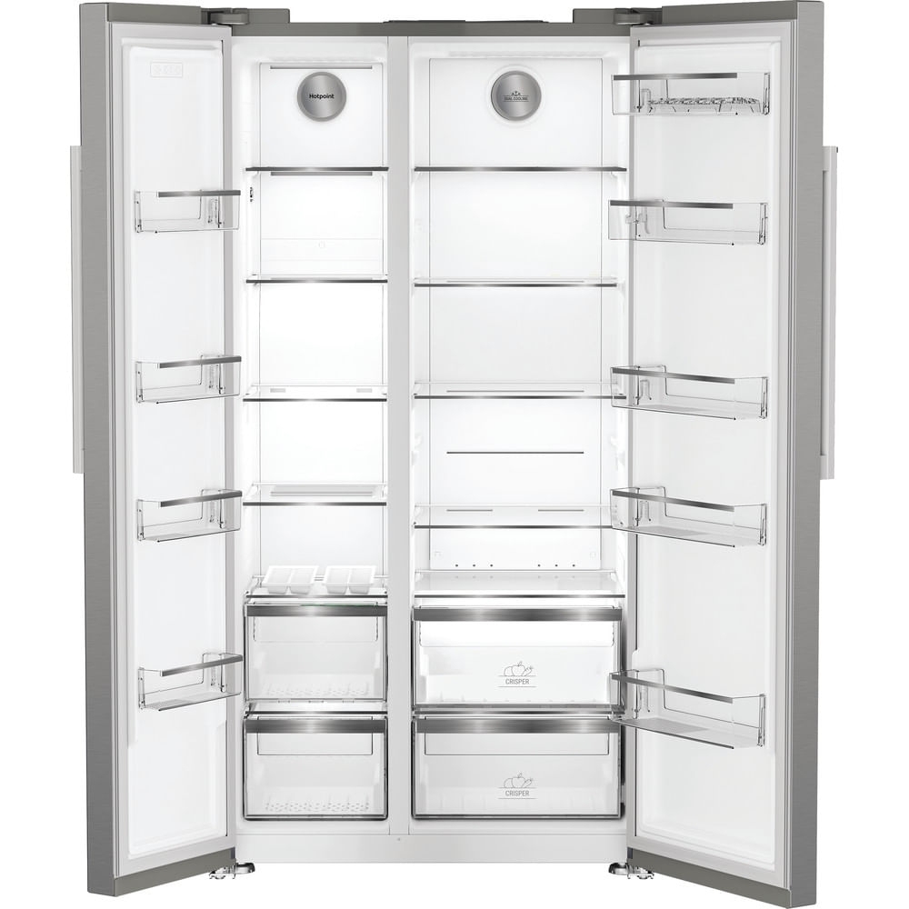 Hotpoint HPG2 6592 XP4UK American Fridge Freezer, Stainless Steel, E Rated,  Non-Plumbed