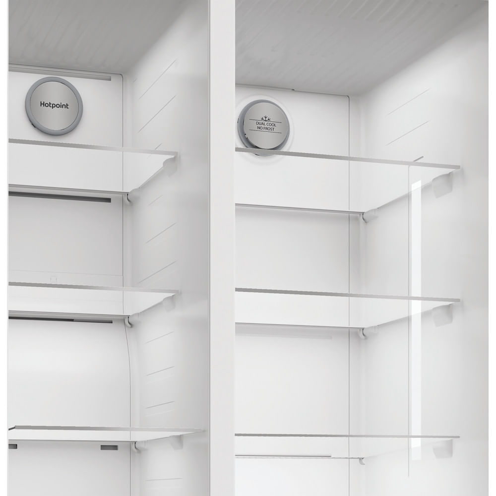 Hotpoint HPG2 6583W XP4UK American Fridge Freezer, Silver, E Rated,  Non-Plumbed