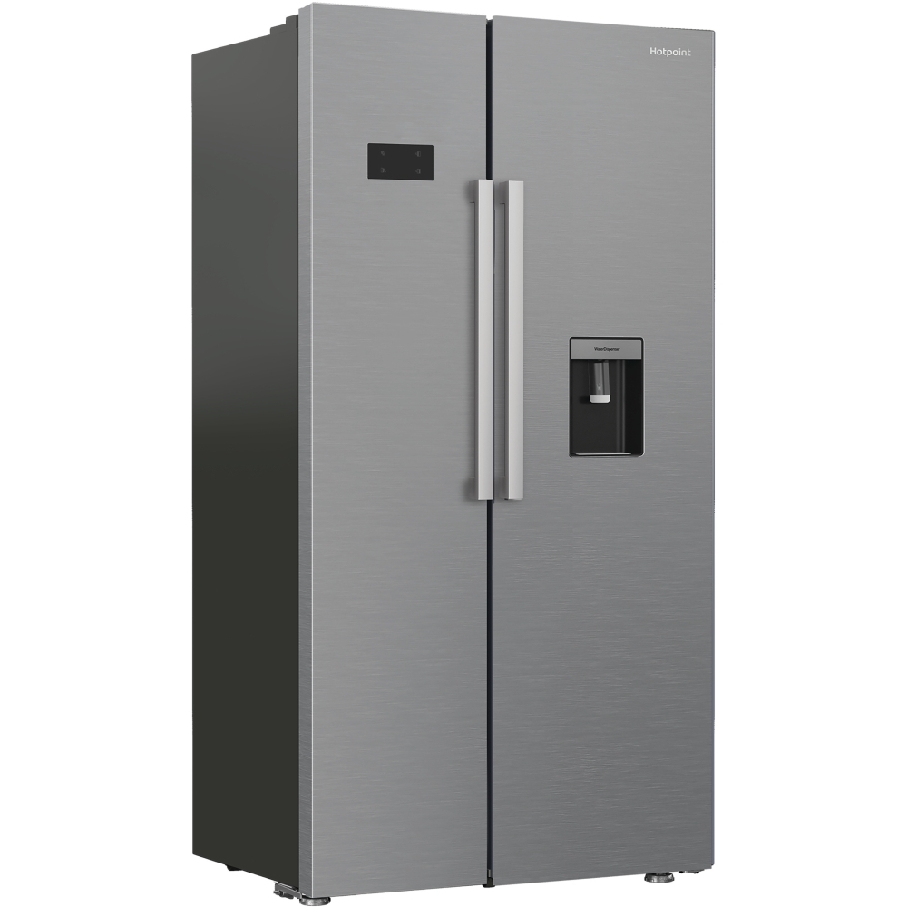Hotpoint HPG2 6583W XP4UK American Fridge Freezer, Silver, E Rated,  Non-Plumbed