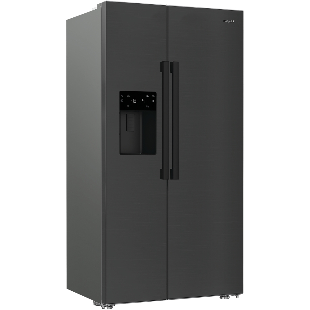 Hotpoint HPG2 6574W XBR5UK American Fridge Freezer,  Plumbed, Grey, D Rated