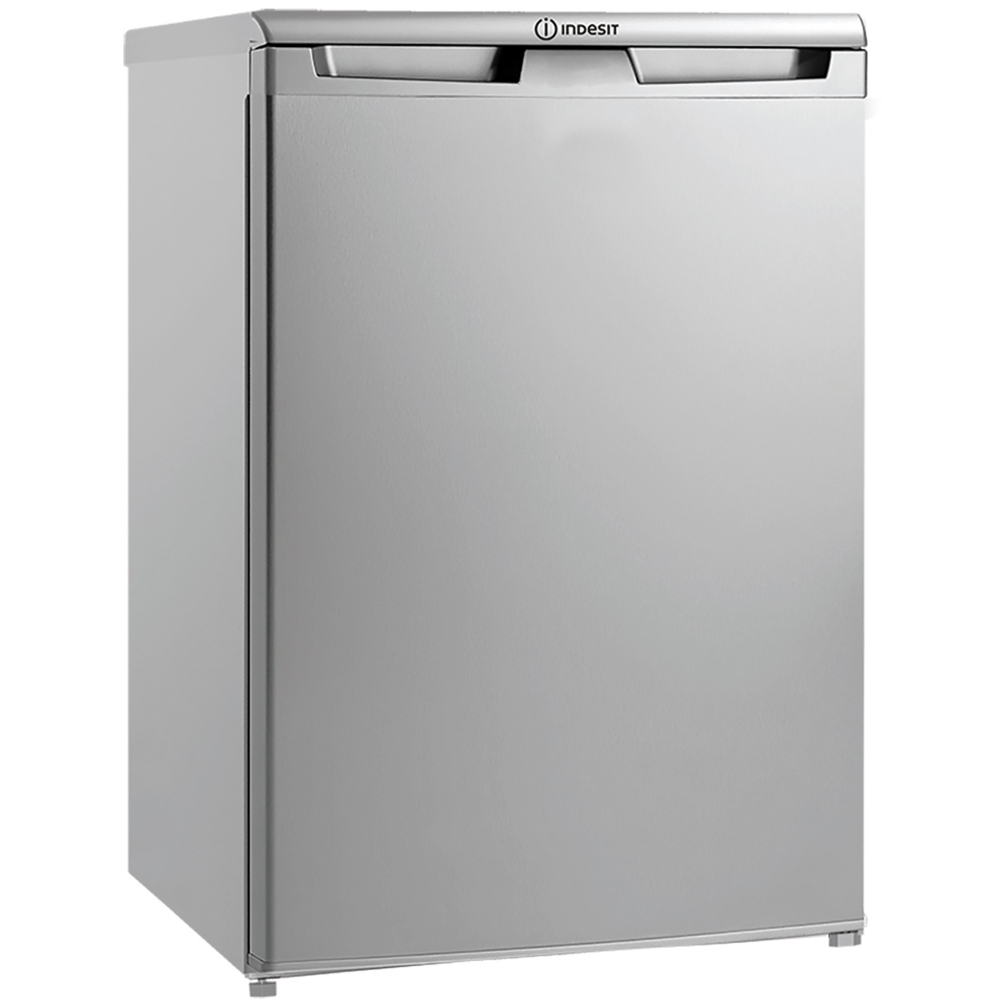 Indesit I55V1 112S UK Under Counter Fridge with Ice Box, Silver, E Rated