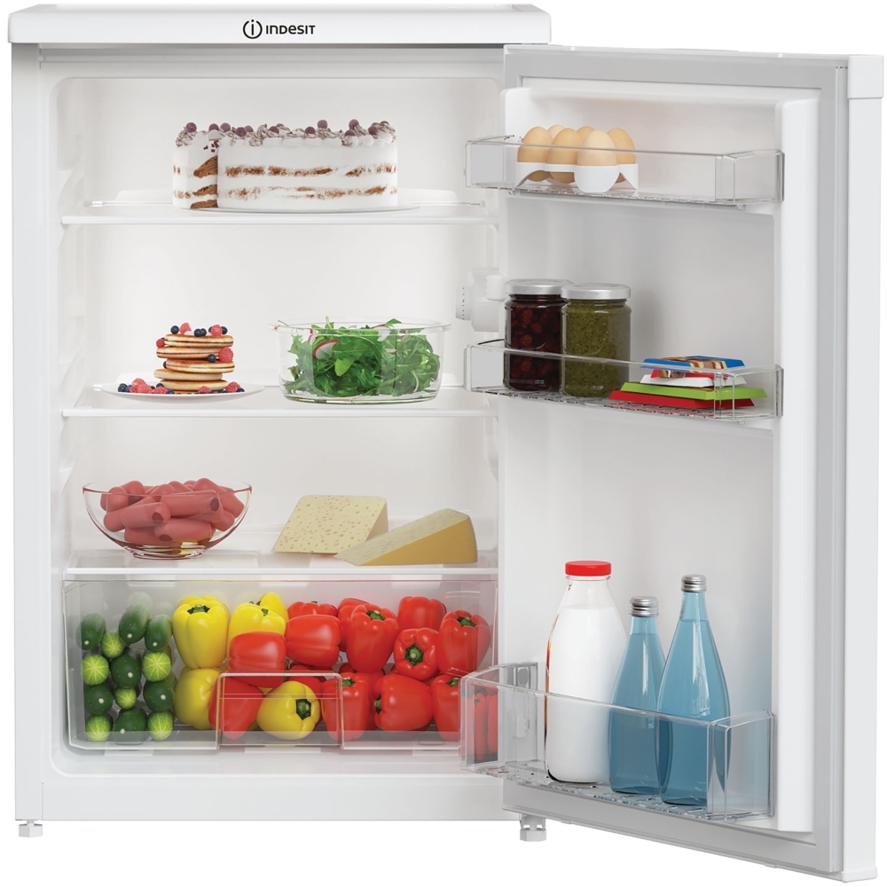 Indesit I55R1 112W UK Under Counter Larder Fridge, White, E Rated